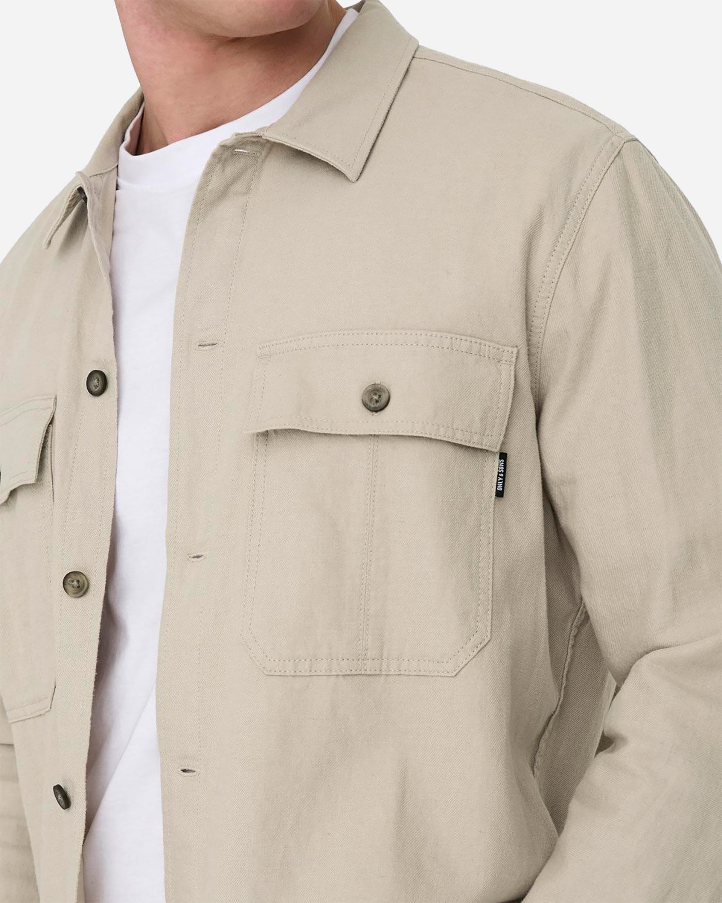 Camicia ONLY & SONS KENNET M - Beige - 5 | Cisalfa Sport